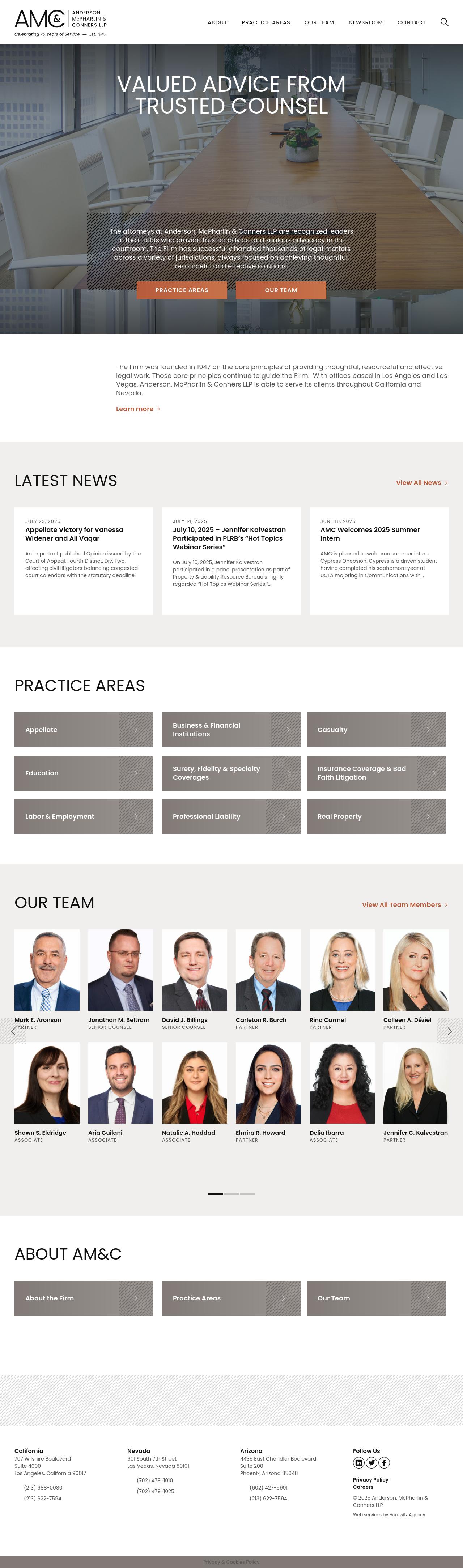 Anderson, McPharlin & Conners LLP - Los Angeles CA Lawyers