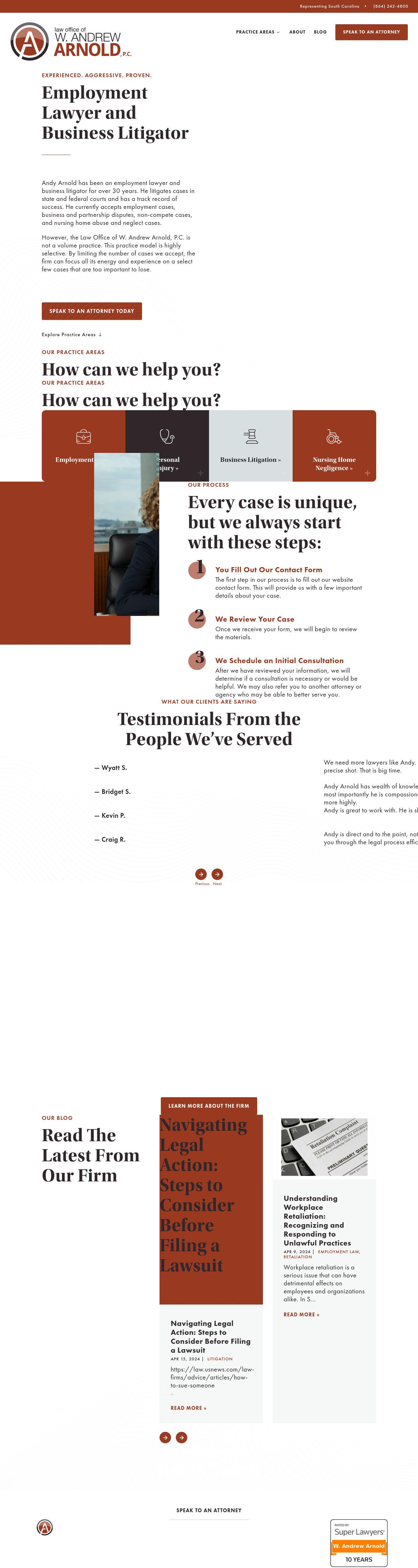 Andy Arnold, Attorney at Law - Greenville SC Lawyers