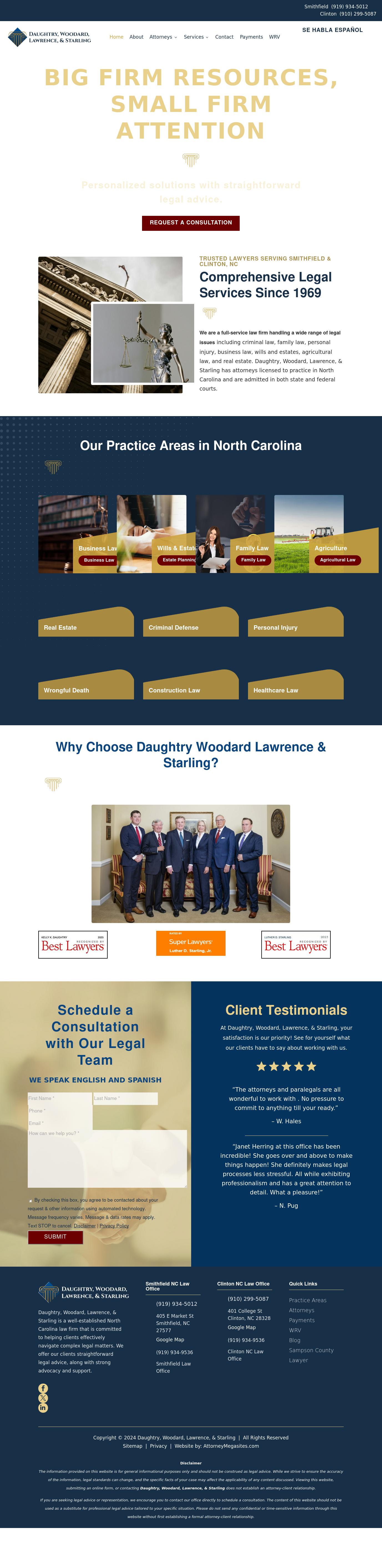 Daughtry, Woodard, Lawrence, & Starling - Clinton NC Lawyers
