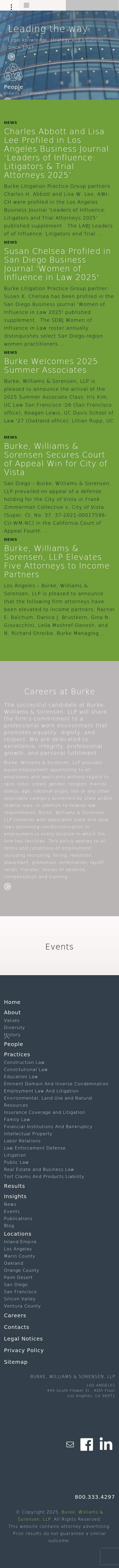 Burke, Williams & Sorensen, LLP - Los Angeles CA Lawyers