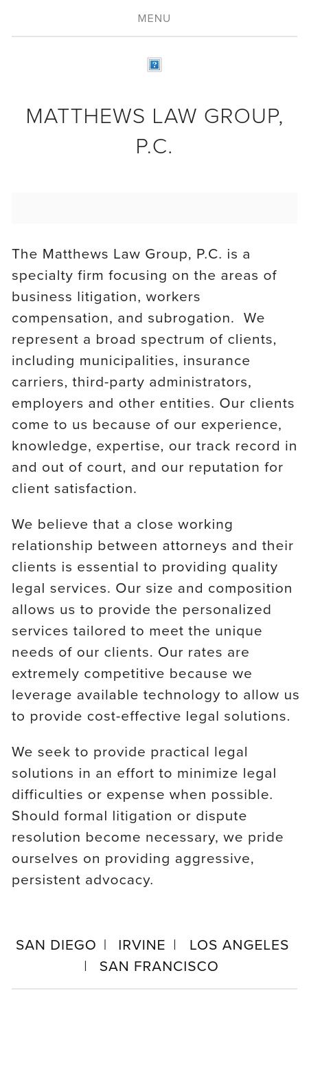 Matthews Law Group, P.C. - Dallas TX Lawyers