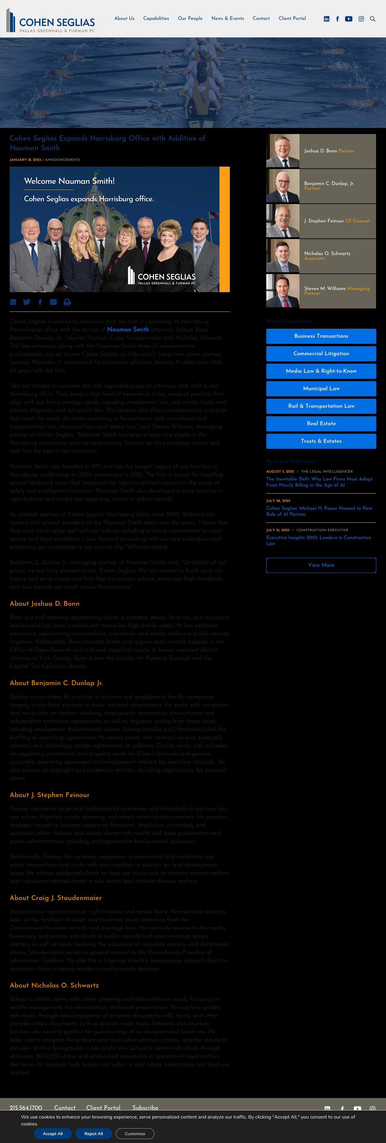 Nauman Smith Shissler & Hall, LLP - Harrisburg PA Lawyers