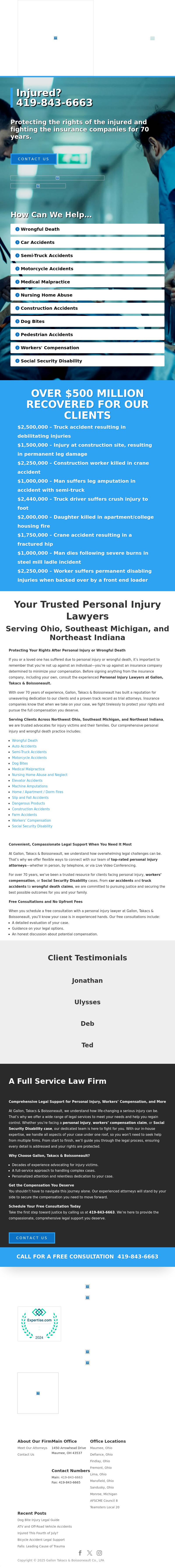 Gallon Takacs Boissoneault & Schaffer Co LPA - Toledo OH Lawyers