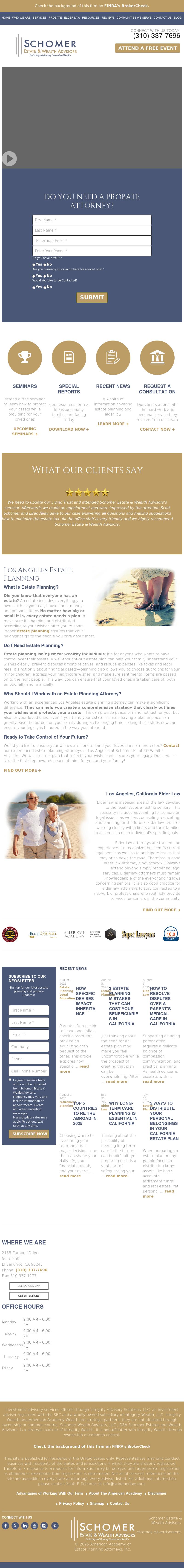 Schomer Estate & Wealth Advisors - El Segundo CA Lawyers