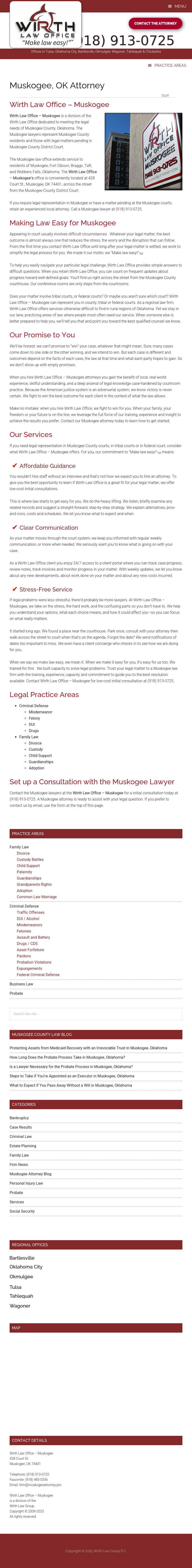 Wirth Law Office - Muskogee Attorney - Muskogee OK Lawyers